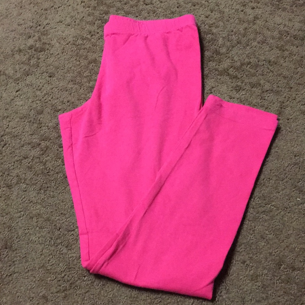 Circo pink leggings size 14-16 Girls solid pink pants EUC